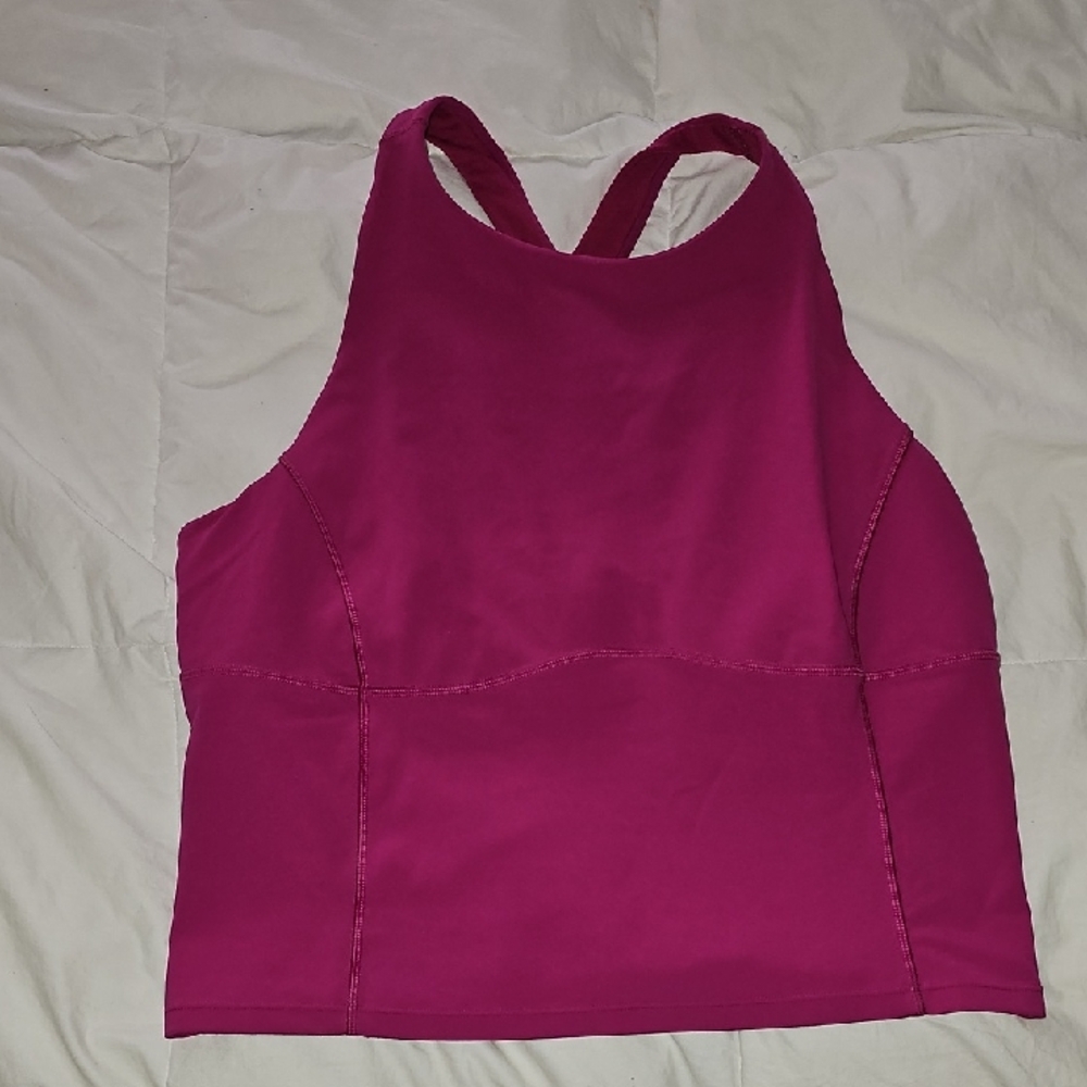 Lululemon Womens Tank Top With Bra Shelf! Believe Is Rippened Raspberry!